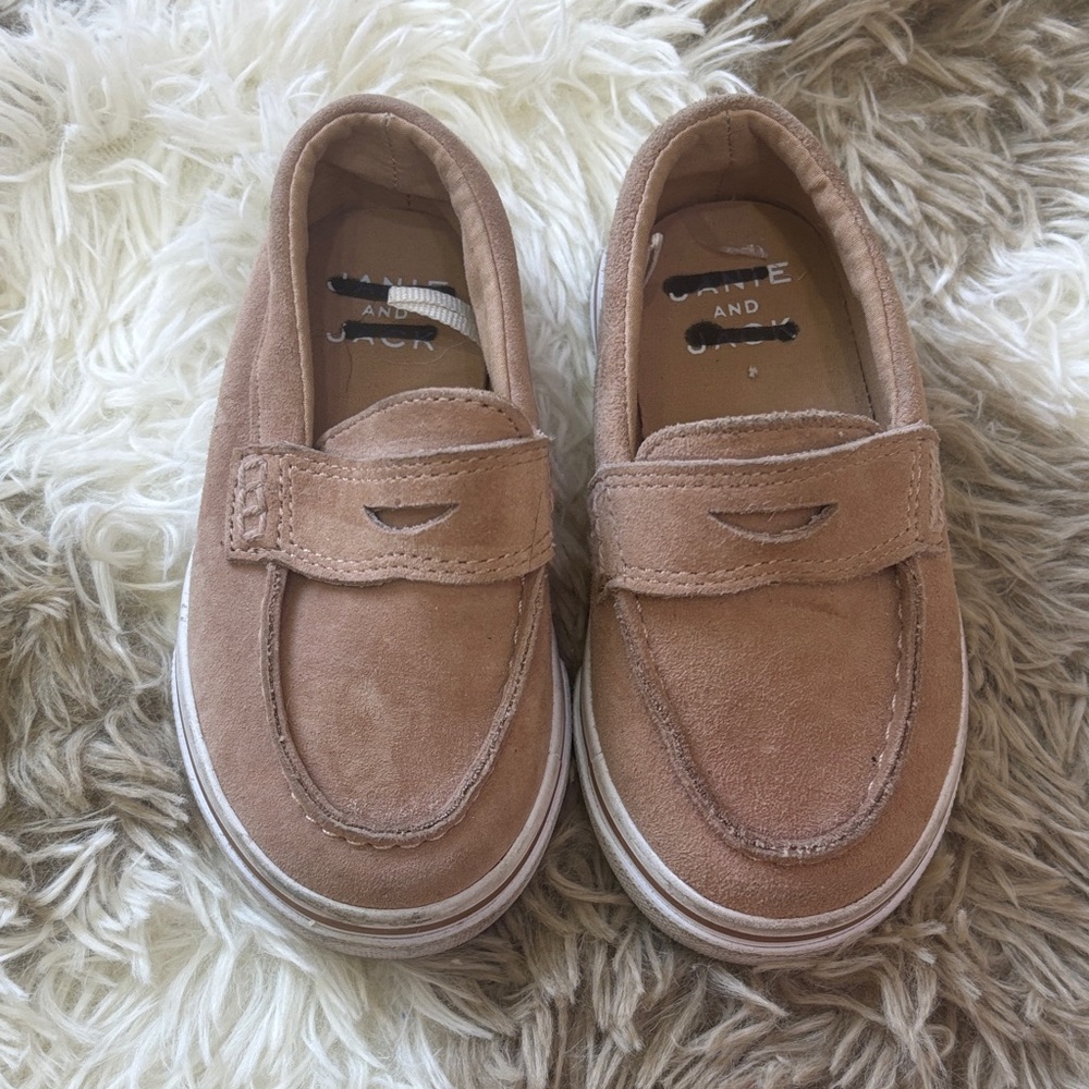 Janie and Jack Tan Kids Moccasins